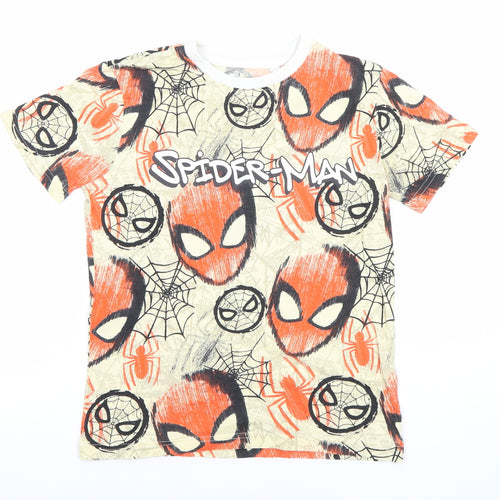 Next Boys Beige Spider-Man Short Sleeve Cotton T-Shirt 3 Years