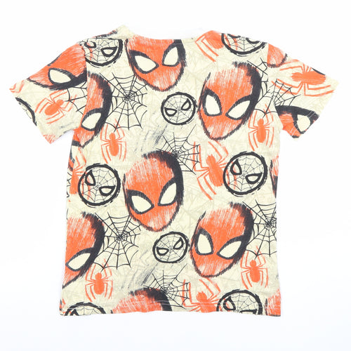 Next Boys Beige Spider-Man Short Sleeve Cotton T-Shirt 3 Years