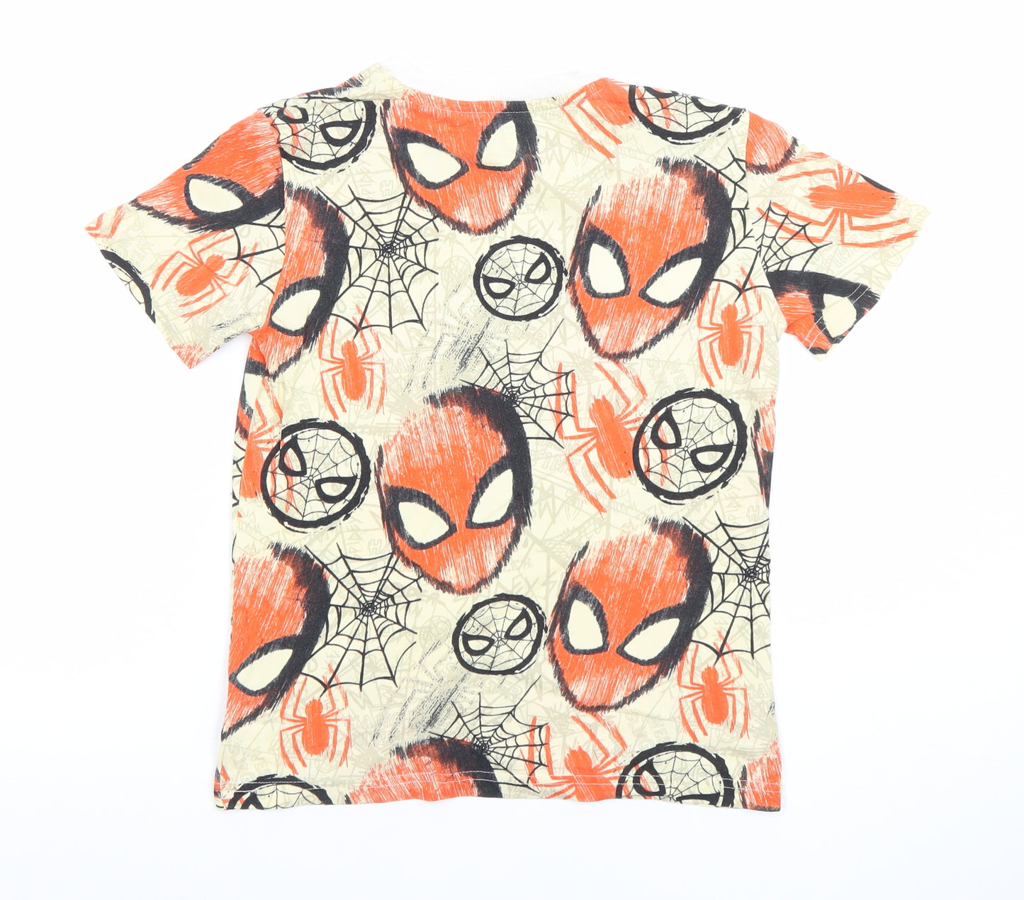 Next Boys Beige Spider-Man Short Sleeve Cotton T-Shirt 3 Years