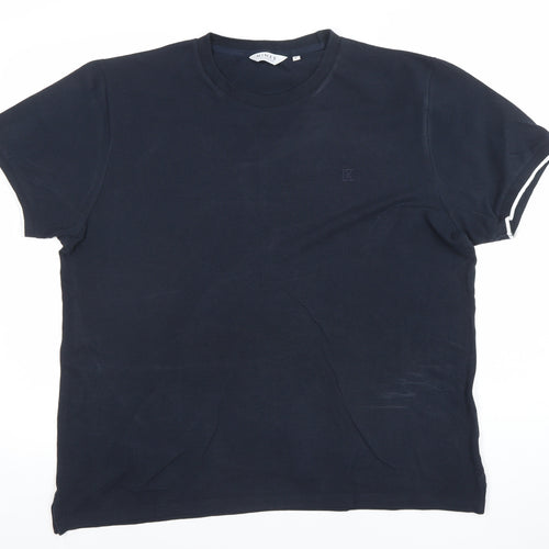 Nines Collection Men's Blue Cotton Crew Neck T-Shirt Size L