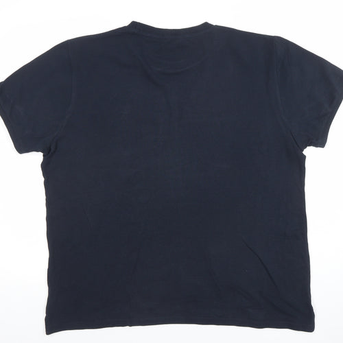 Nines Collection Men's Blue Cotton Crew Neck T-Shirt Size L