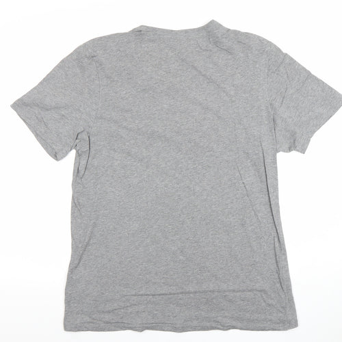 Hugo Boss Men's Grey Cotton Crew Neck Short Sleeve T-Shirt Size M