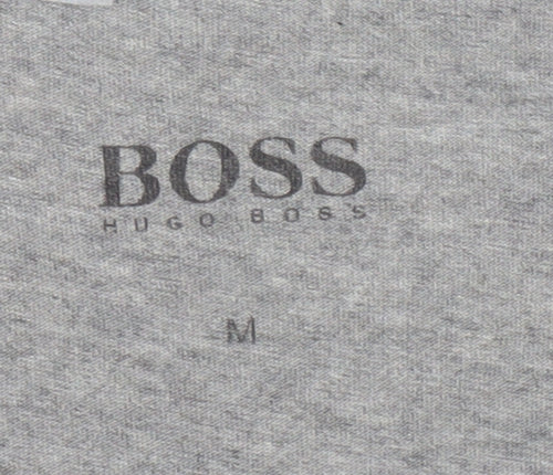 Hugo Boss Men's Grey Cotton Crew Neck Short Sleeve T-Shirt Size M