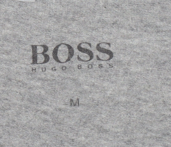 Hugo Boss Men's Grey Cotton Crew Neck Short Sleeve T-Shirt Size M