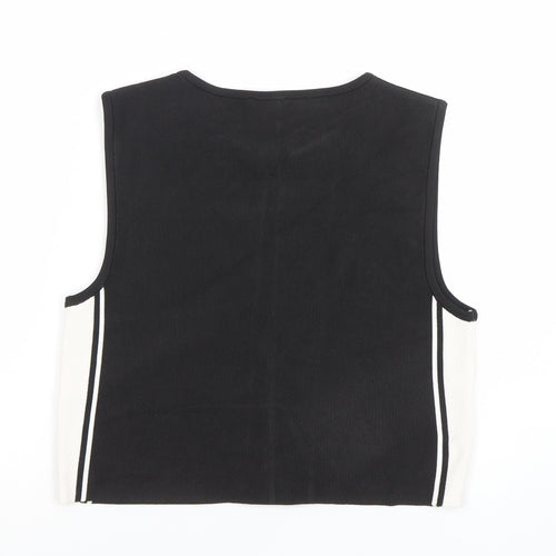 River Island Women's Black Cropped Zip Tank Top Size 12