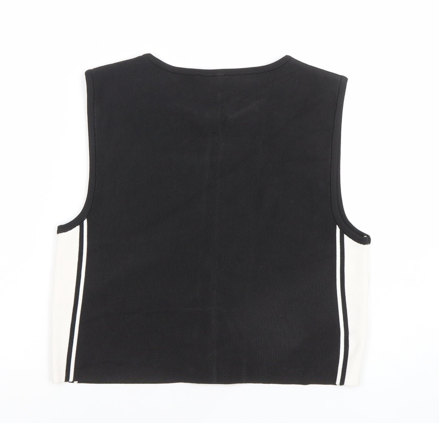 River Island Women's Black Cropped Zip Tank Top Size 12
