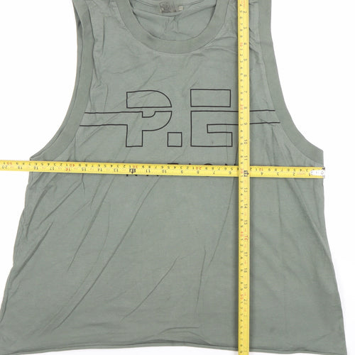 P.E Nation Women's Green Cotton Sleeveless Tank Top Size M