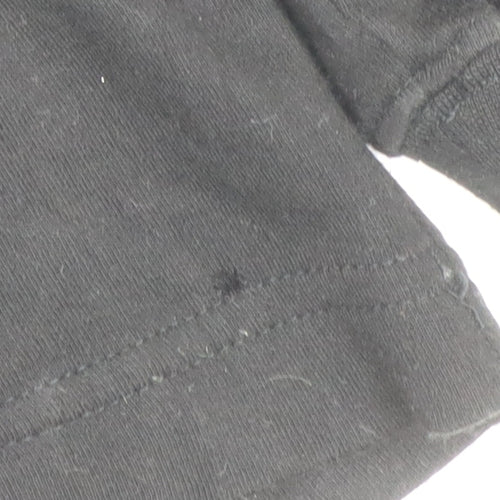 Belika Mens Black Long Sleeve 1/4 Zip Cotton Modal Polo Shirt Size L