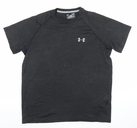 Under Armour Mens Black Medium HeatGear T-Shirt Active Gym Top