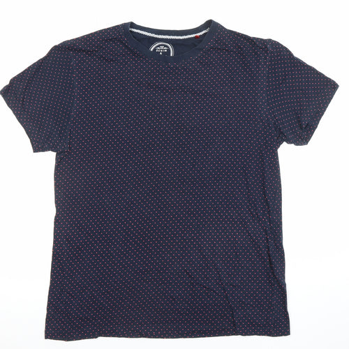 Denim & Flower Blue Polka Dot Cotton T-Shirt Unisex S