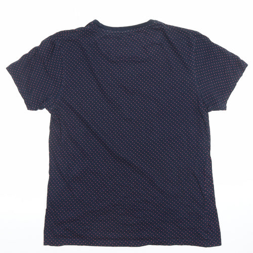 Denim & Flower Blue Polka Dot Cotton T-Shirt Unisex S