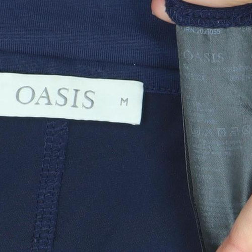 Oasis Women's Blue Sleeveless Chiffon Blouse Size M