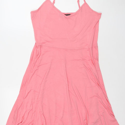 Dorothy Perkins Women’s Pink Jersey Slip Dress Size 14