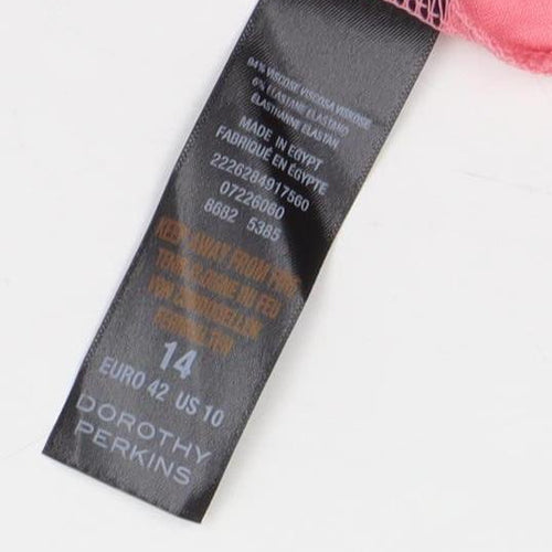 Dorothy Perkins Women’s Pink Jersey Slip Dress Size 14