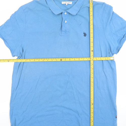 U.S. Polo Assn. Men's Blue Regular Fit 3XL Cotton Polo Shirt