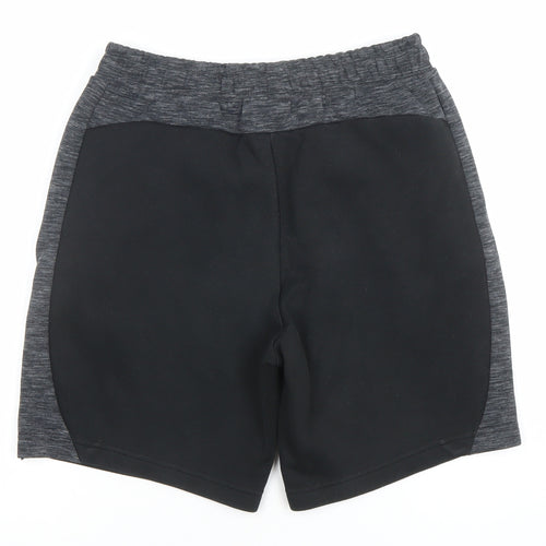 Puma Men's Black Athletic Gym Shorts S Regular Fit Elastic Waist