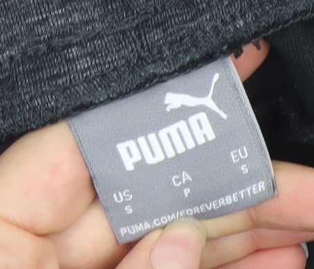 Puma Men's Black Athletic Gym Shorts S Regular Fit Elastic Waist