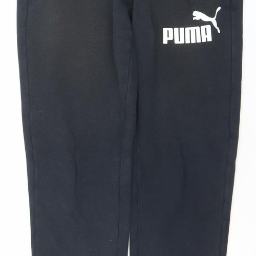 Puma Men's Black Jogger Sweatpants Size S Regular Fit Tapered Fleece