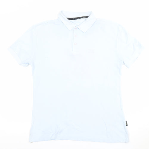 Armani Exchange Men's Blue Slim Fit Cotton Stretch Polo Shirt Size L
