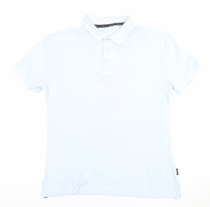 Armani Exchange Men's Blue Slim Fit Cotton Stretch Polo Shirt Size L