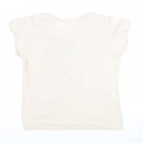 Disney Women Beige Bambi Nightshirt Top L Cotton Graphic Print