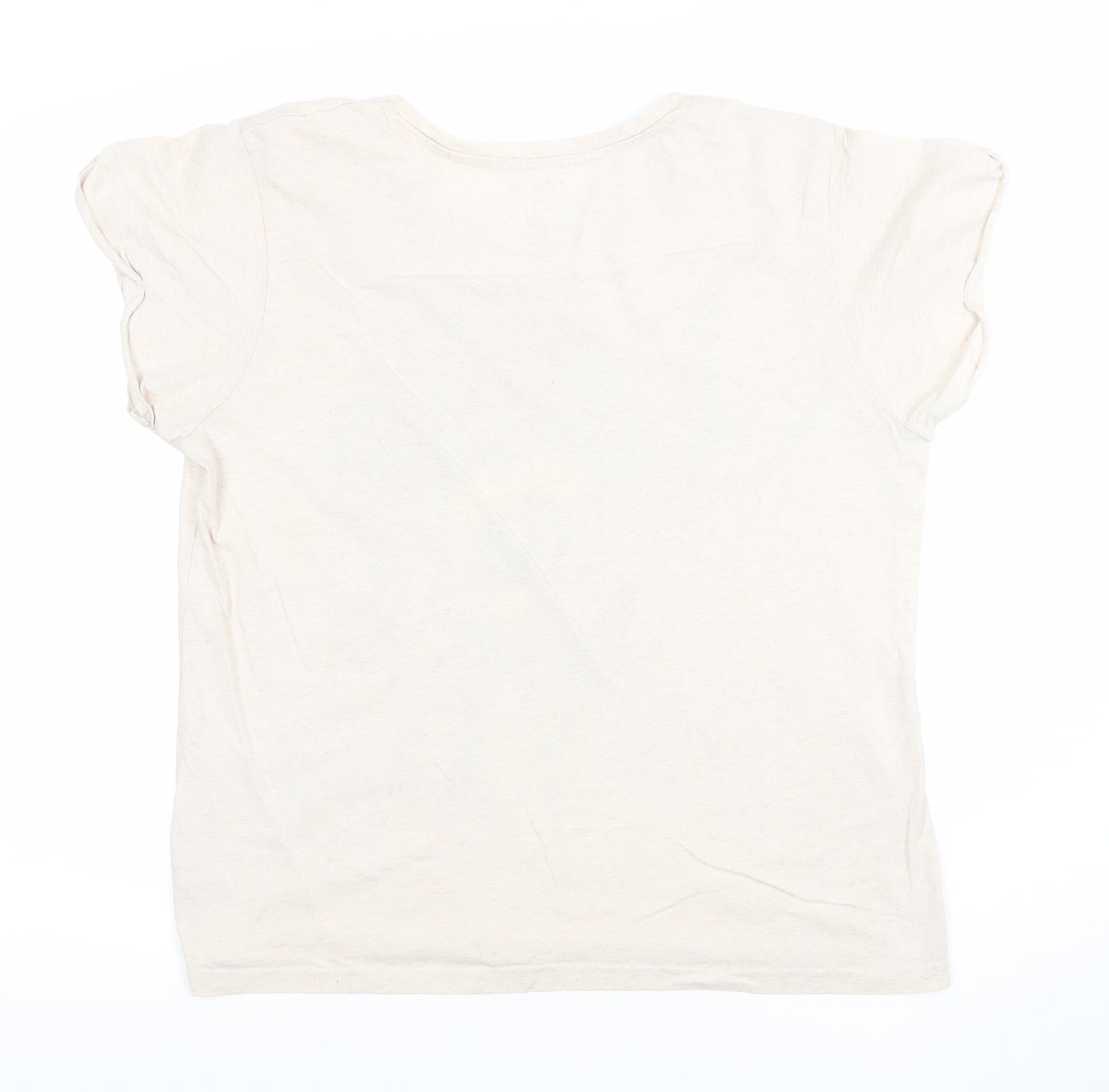 Disney Women Beige Bambi Nightshirt Top L Cotton Graphic Print