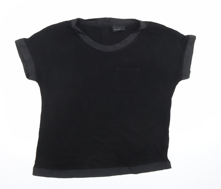Next Women’s Black Short Sleeve Woven Blouse Size 14