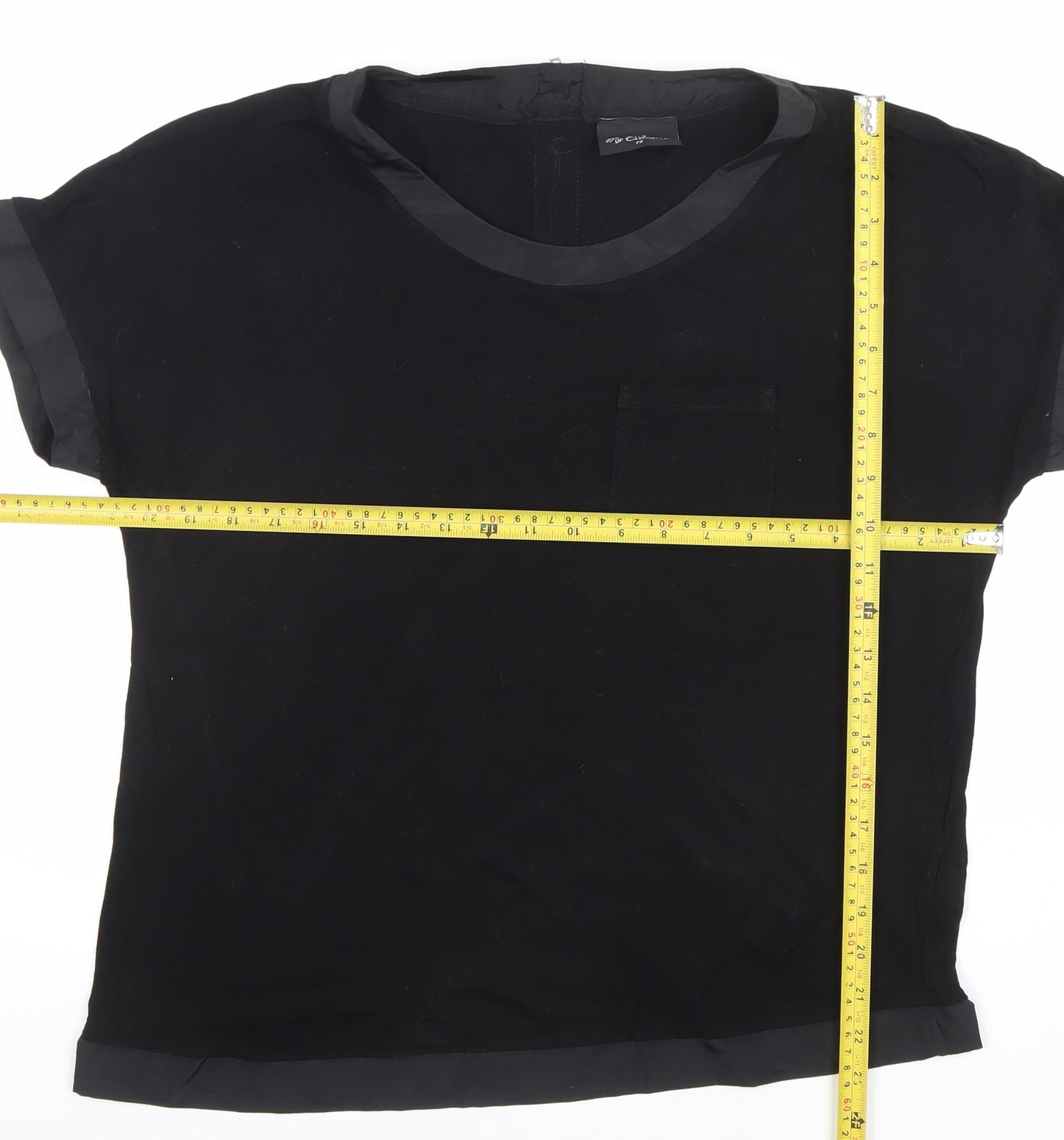 Next Women’s Black Short Sleeve Woven Blouse Size 14