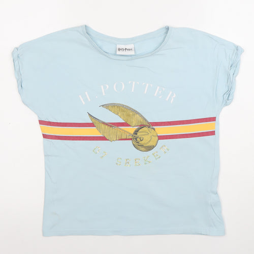 Tu Girls Blue Harry Potter Seeker Graphic T-Shirt 13 Years 158cm