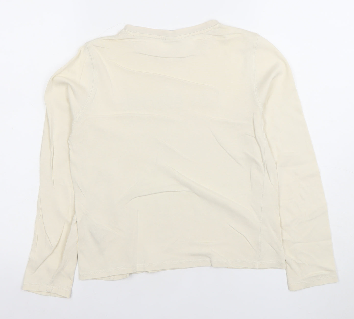 Zara Girls Ivory 'Très Adorable' Long Sleeve Cotton T-Shirt 11-12 Years