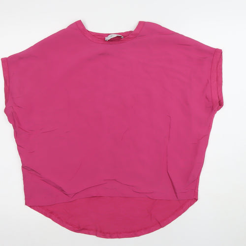 Next Women’s Pink Relaxed Fit Short Sleeve Modal Blouse Size 6