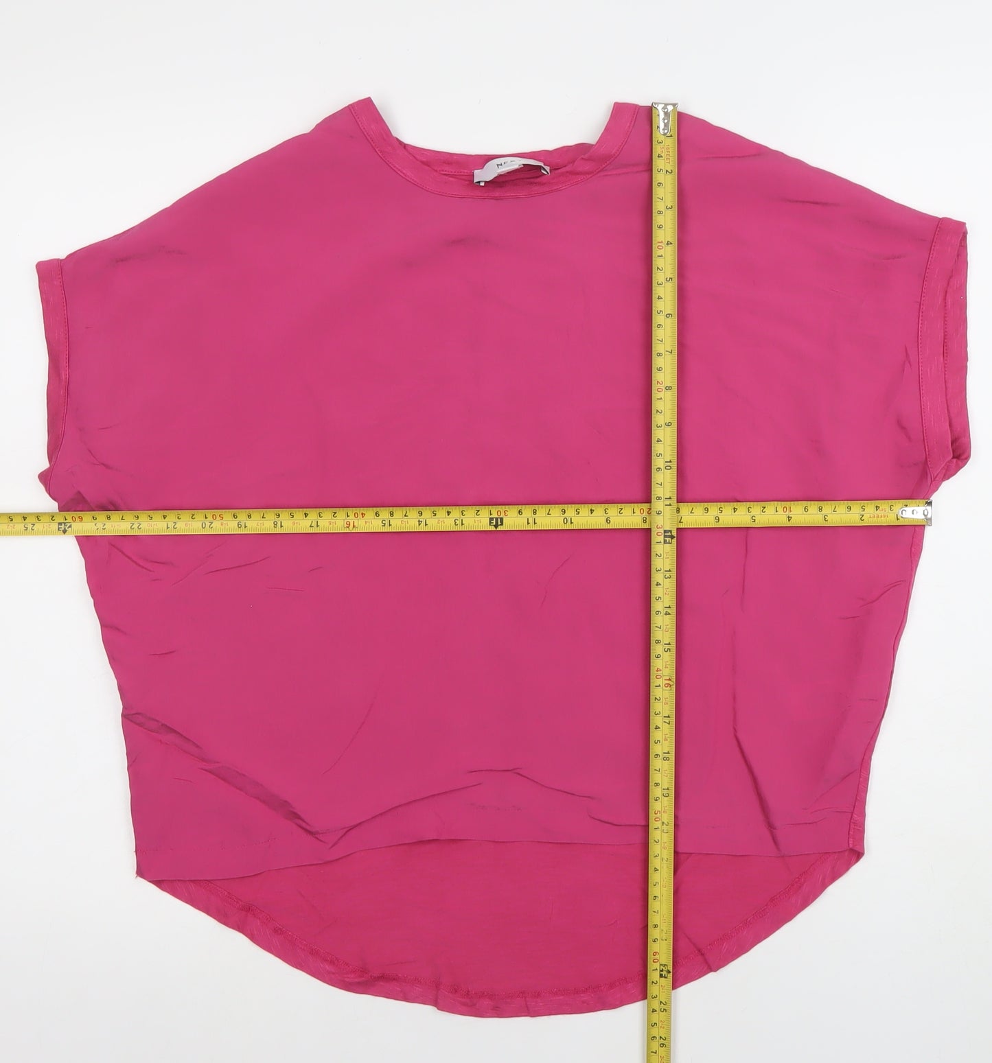 Next Women’s Pink Relaxed Fit Short Sleeve Modal Blouse Size 6