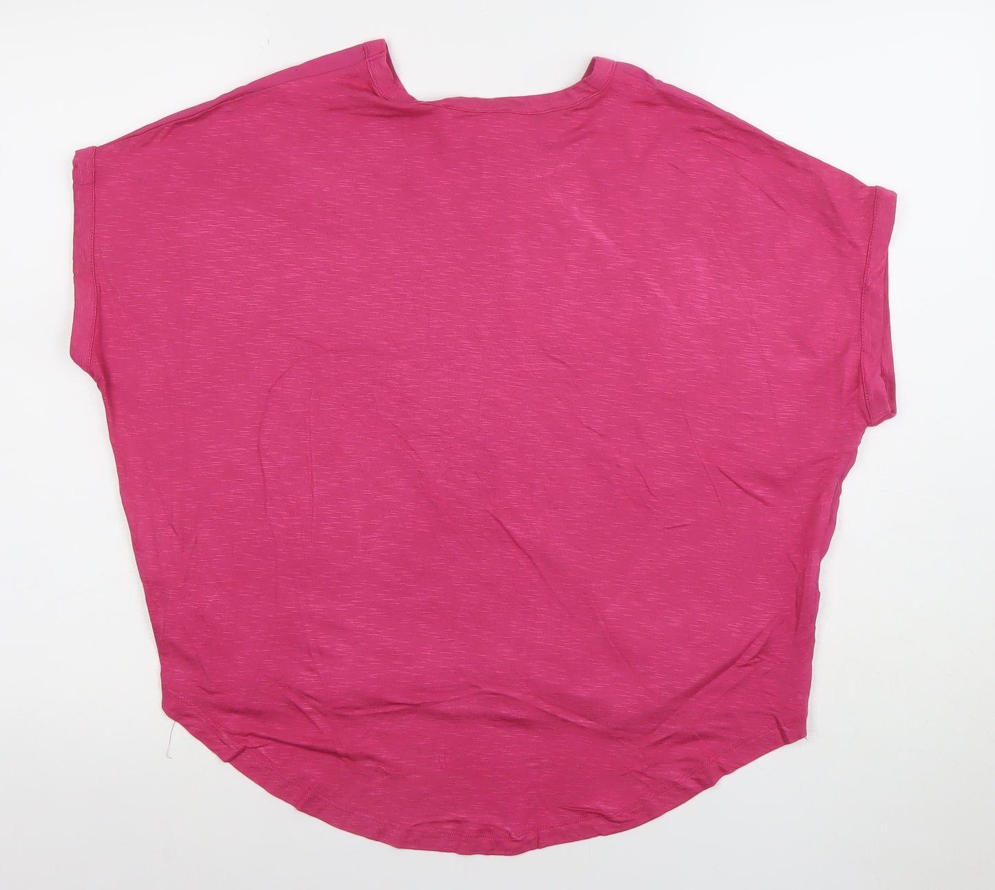 Next Women’s Pink Relaxed Fit Short Sleeve Modal Blouse Size 6