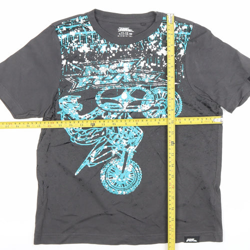 No Fear Boys Black Motorcycle Graphic T-Shirt 11-12 Years Regular Fit