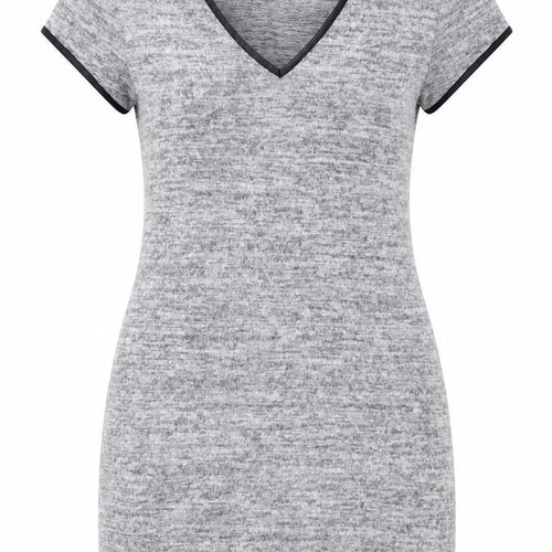 Cara & The Sky Women Grey Size 14 Short Sleeve Knit Shift Dress