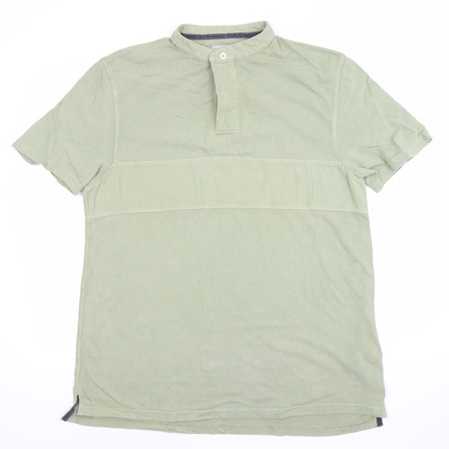 White Stuff Men's Green Cotton Short Sleeve Polo Shirt Size M