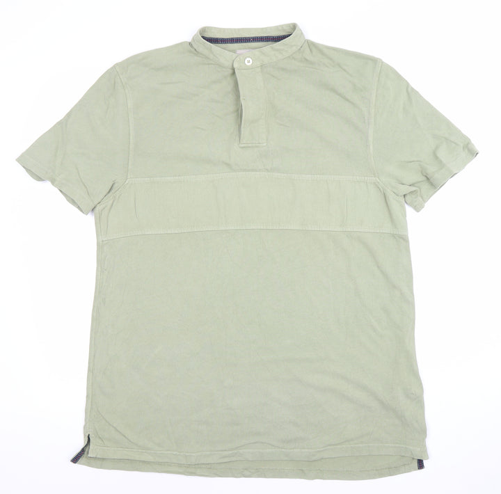 White Stuff Men's Green Cotton Short Sleeve Polo Shirt Size M