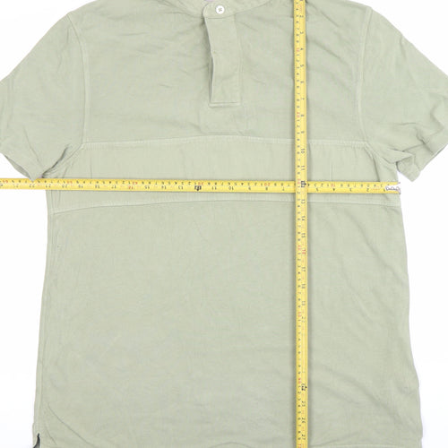 White Stuff Men's Green Cotton Short Sleeve Polo Shirt Size M