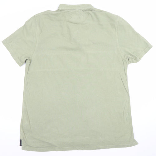White Stuff Men's Green Cotton Short Sleeve Polo Shirt Size M