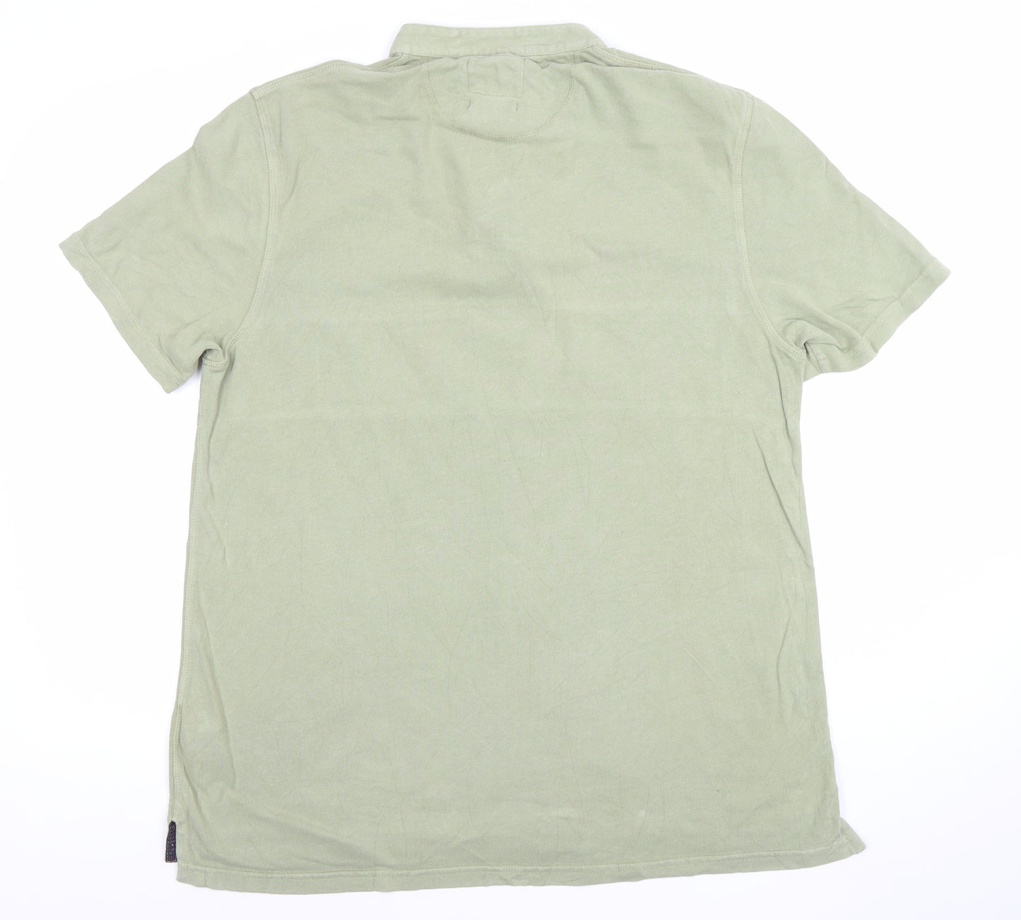 White Stuff Men's Green Cotton Short Sleeve Polo Shirt Size M