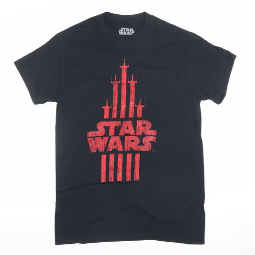 Star Wars Men's Black Graphic Print Cotton T-Shirt Size S