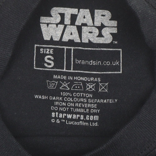 Star Wars Men's Black Graphic Print Cotton T-Shirt Size S