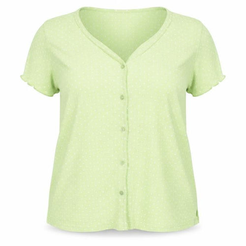 Charter Club Womens Green Polka Dot Cotton Short Sleeve Cardigan 2XL