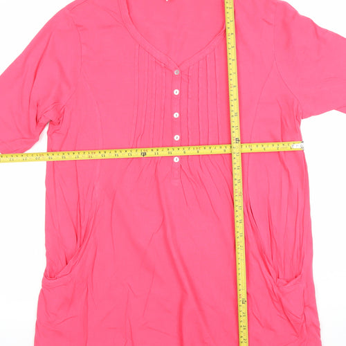 Cotton Traders Women's Coral Pink Size 18 Tunic T-Shirt 100% Cotton