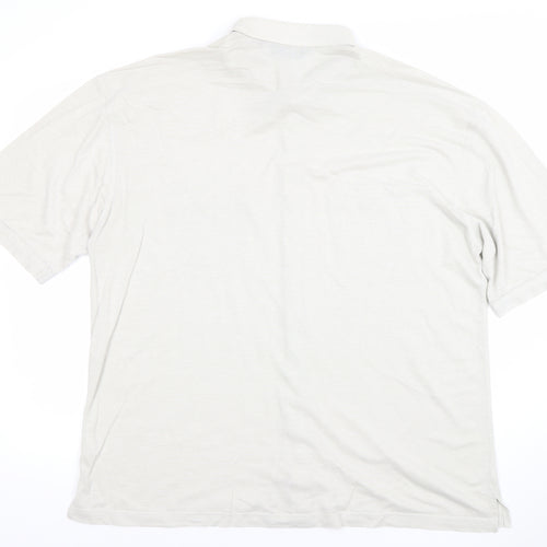 Wolsey Men's White 2XL Short Sleeve Cotton Blend Button-Up Shirt