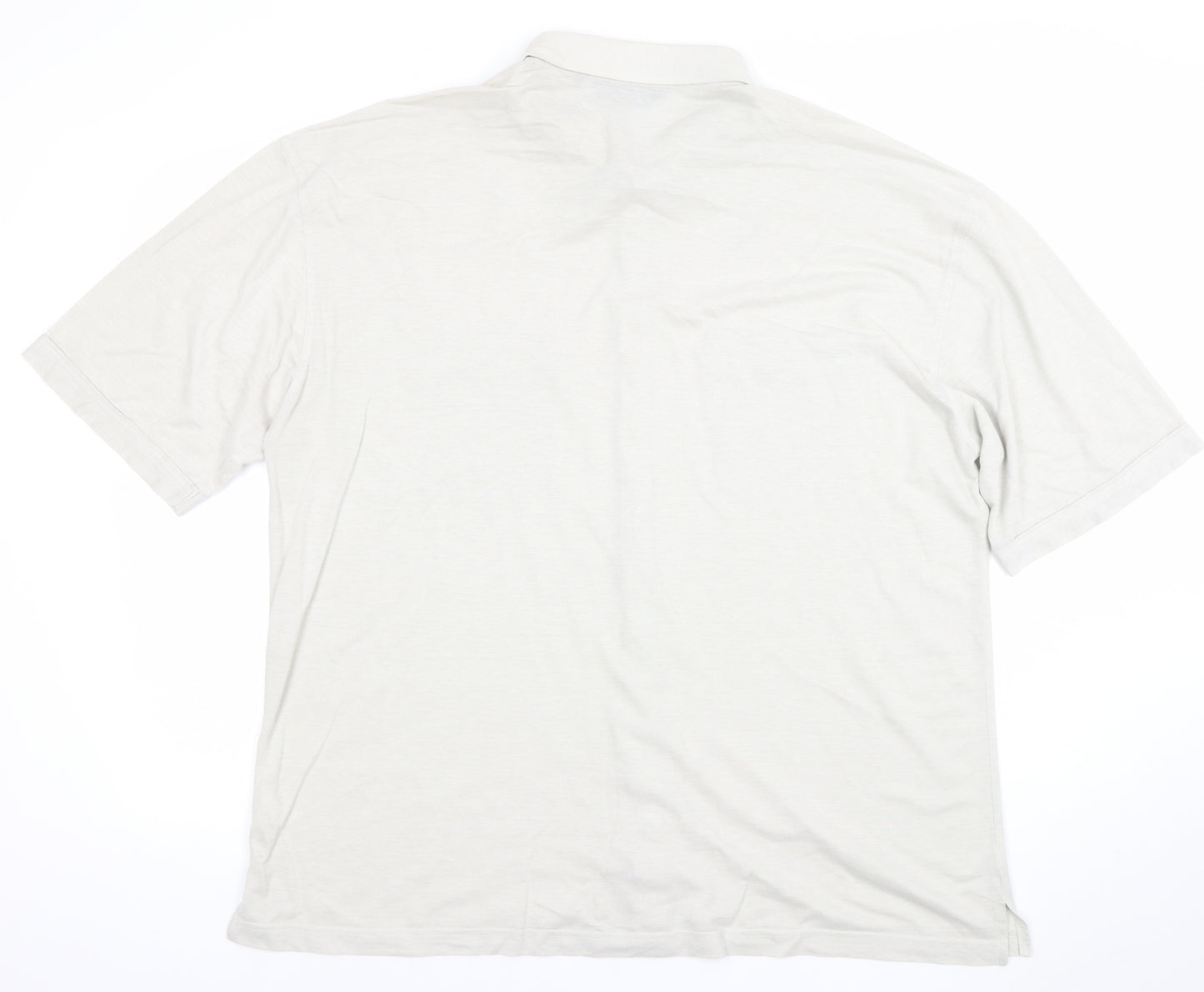Wolsey Men's White 2XL Short Sleeve Cotton Blend Button-Up Shirt