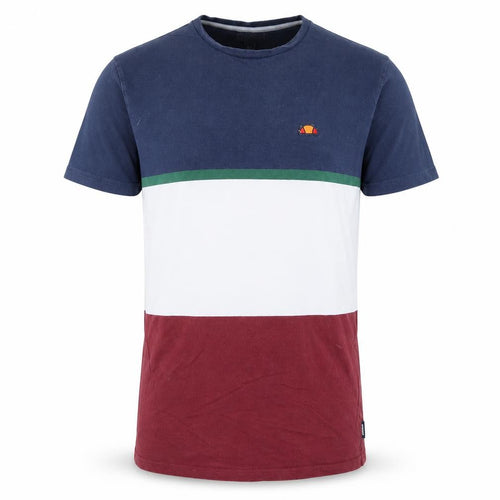 Ellesse Men's Multicoloured Colourblock Cotton T-Shirt UK M
