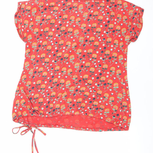 Monsoon Womens Red Floral Sleeveless Tunic Blouse Size 12