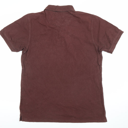 Lyle & Scott Men’s Brown Cotton Polo Shirt L Regular Fit Classic