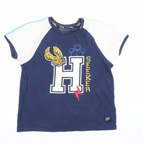 Marks and Spencer Boys Blue Harry Potter Seeker Short Sleeve T-Shirt 9-10 Years